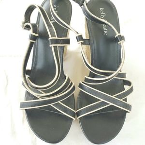 Kelly & Katie Black and White Wedges